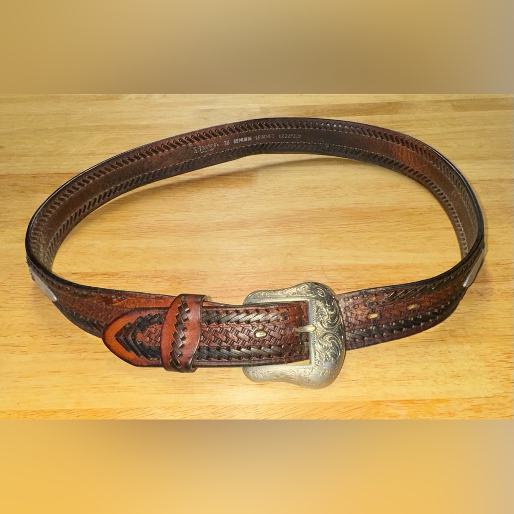 Nocona Belt Size 38 Leather 1999 Buckle
